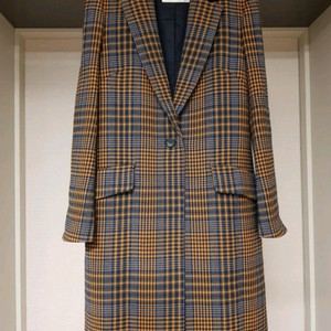 레니본 정품 체크롱코트