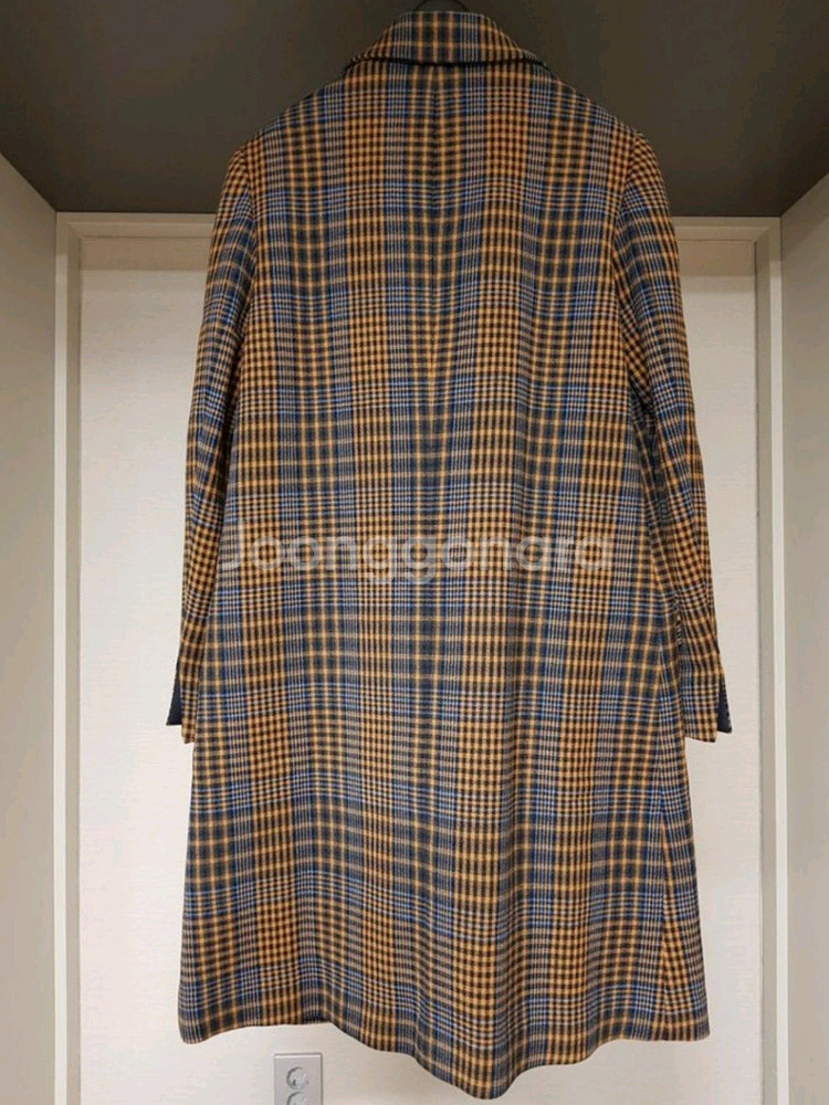 레니본 정품 체크롱코트--1