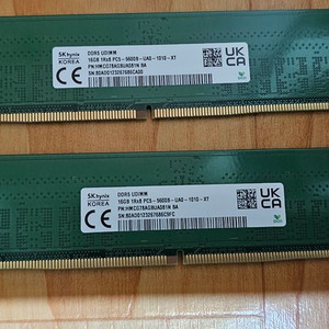 하이닉스 DDR5-5600 16GB 메모리 2개 판매합니다