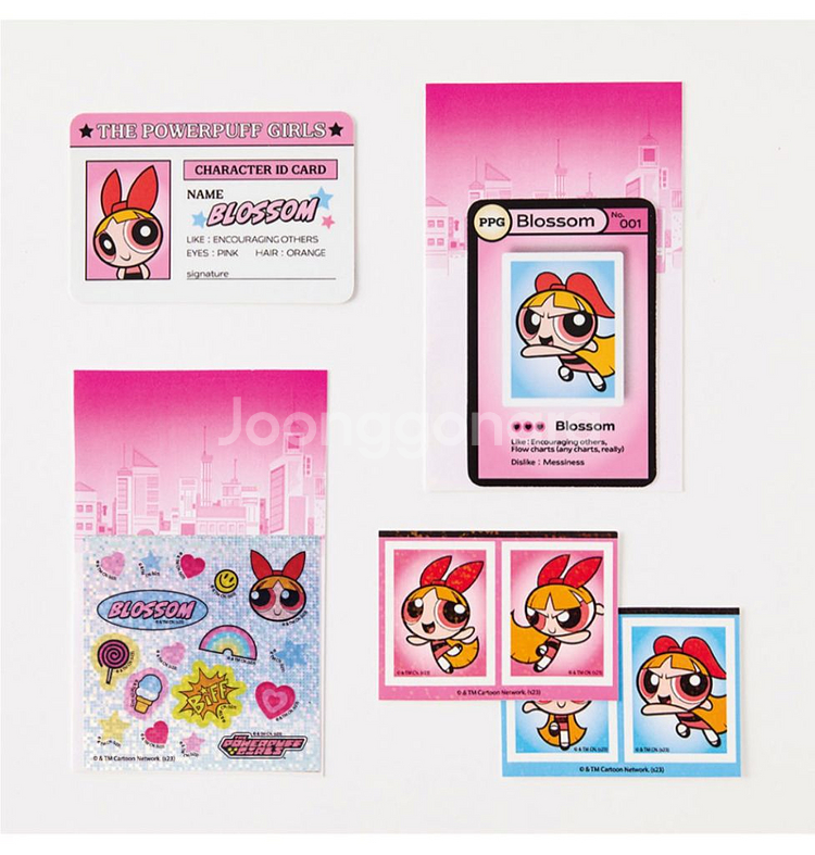 파워퍼프걸 블로섬 ID카드 스티커팩--1