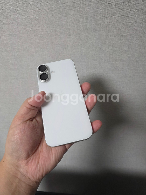 아이폰16 화이트 256기가 SS급 팝니다(배터리용량100%)--1