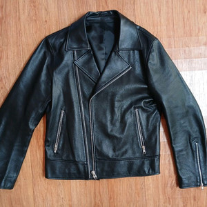 론트(정품) 남성 이탈리아 양가죽 라이더 자켓 블랙 M 95 (상태 최상급)