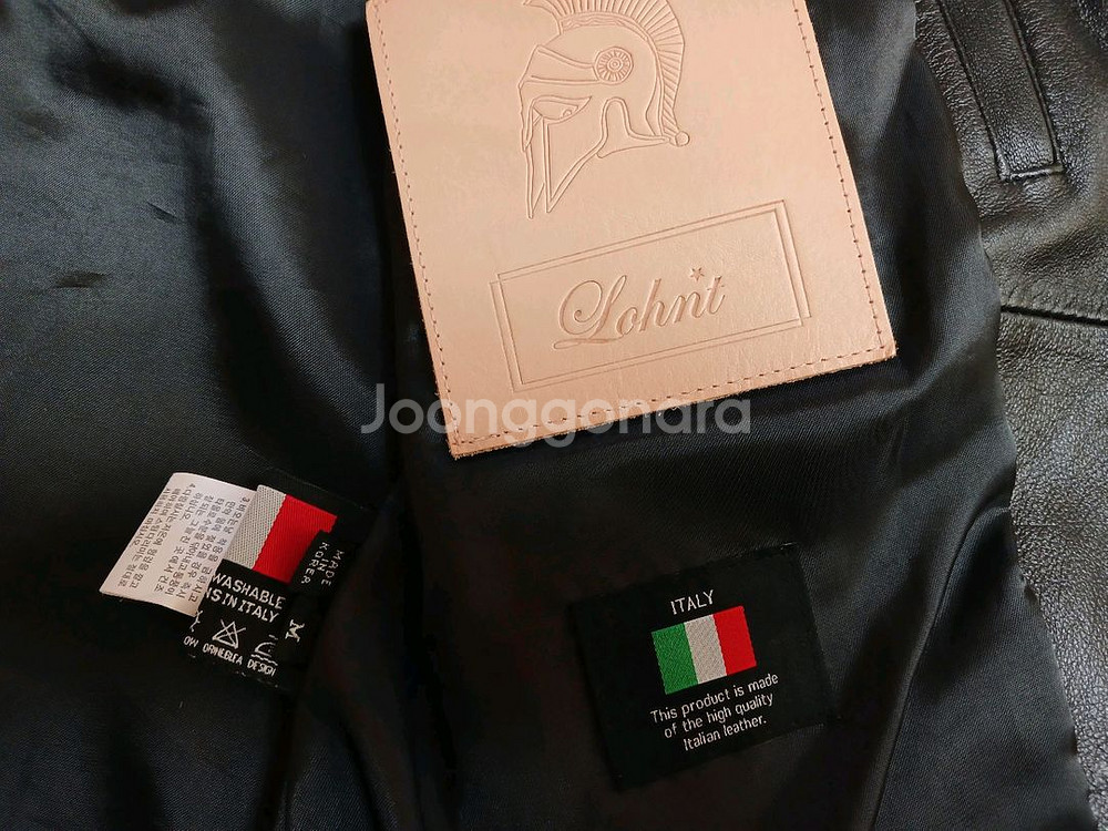 론트(정품) 남성 이탈리아 양가죽 라이더 자켓 블랙 M 95 (상태 최상급)--5