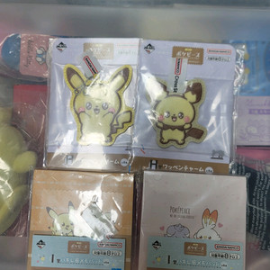 일괄) 포켓몬 포케피스 쿠지 굿즈 키링 메모패드 와펜 제일복권