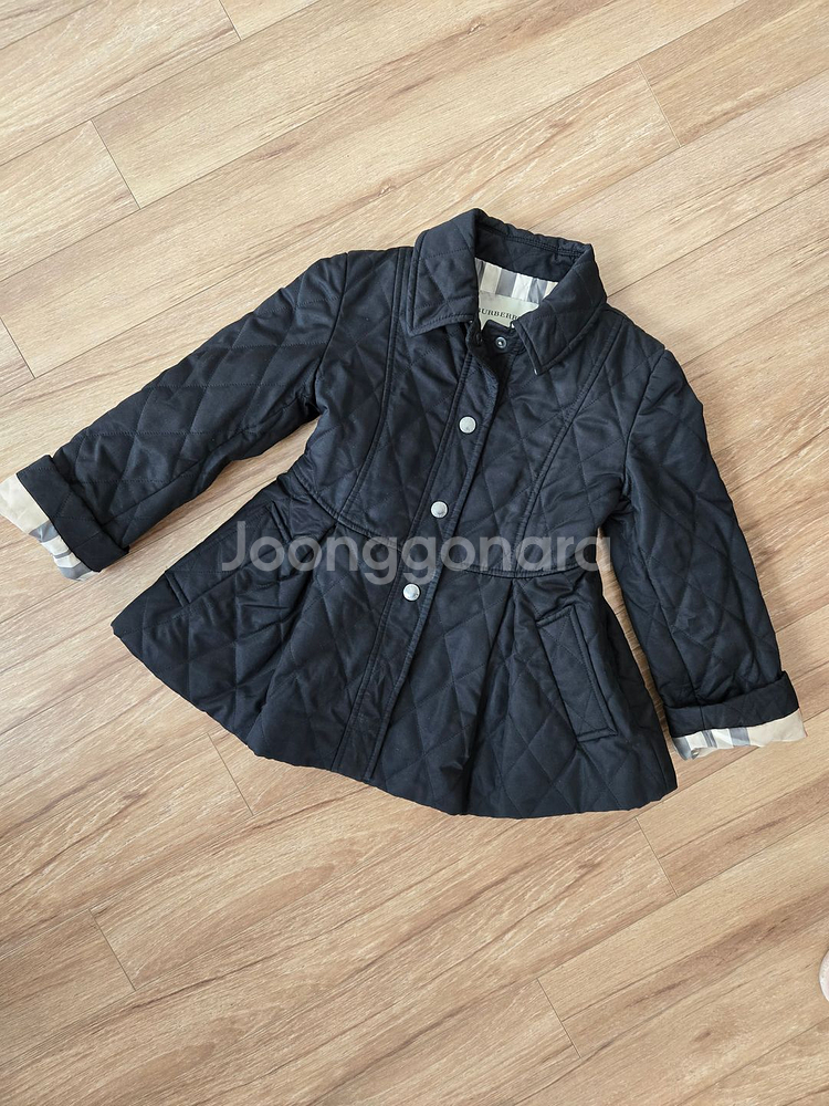 버버리 여아 퀼팅자켓(블랙6y)--5