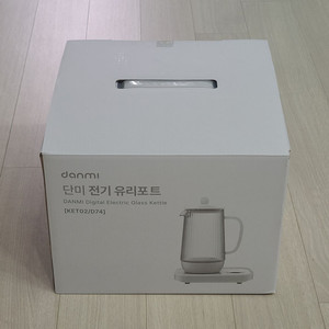 단미 전기포트 유리 티포트 화이트