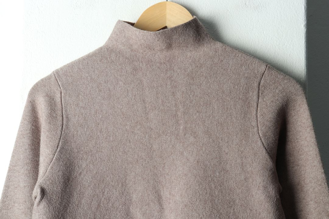 W(S-M) 브랜드빈티지 니트 타하리 반폴라 무지--2