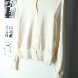 W(S) 폴로 랄프로렌 니트 가디건 작은오염 화이트