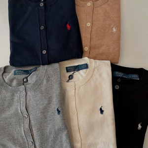 폴로 피마코튼 블렌드 여성 가디건