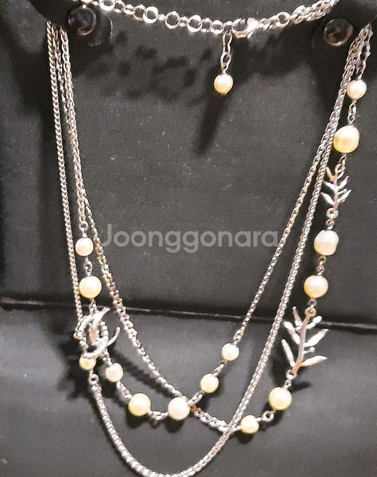 샤넬 CC 로고 진주 목걸이--9