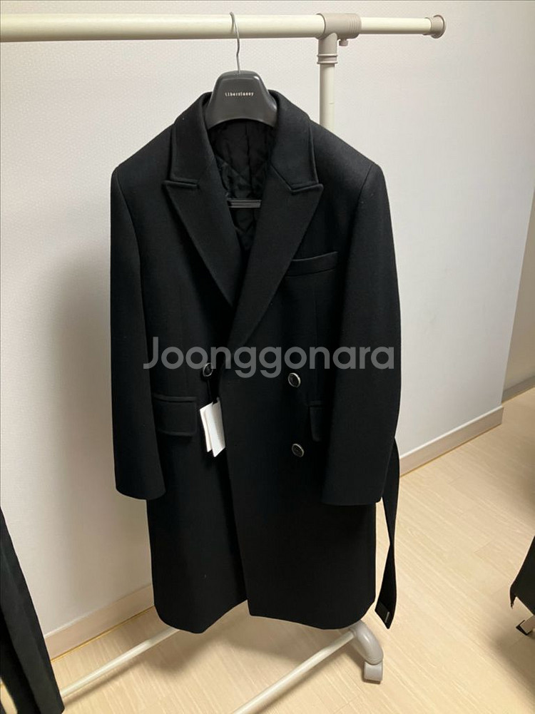 리버클래시 블랙 피크드라펠 더블코트 / 95 새상품--0