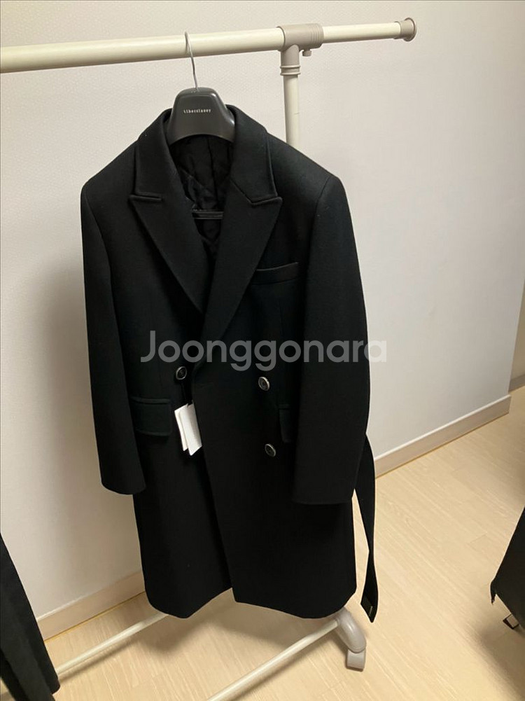 리버클래시 블랙 피크드라펠 더블코트 / 95 새상품--1