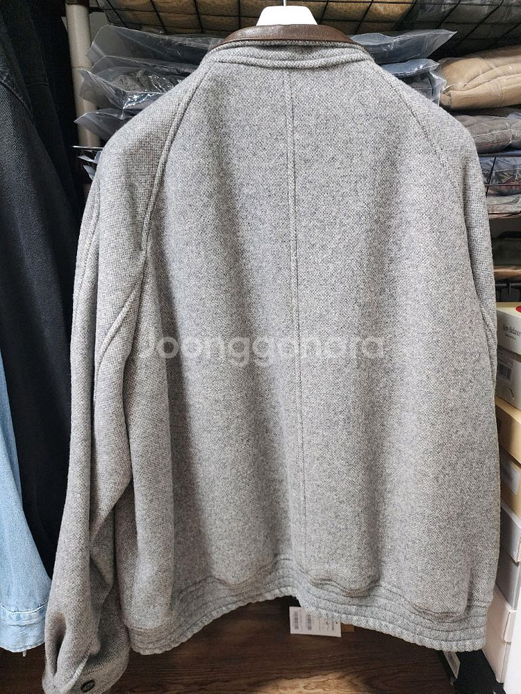 [XL] 아트이프액츠 레더 카라 캐시미어 헤링턴 클리프--3