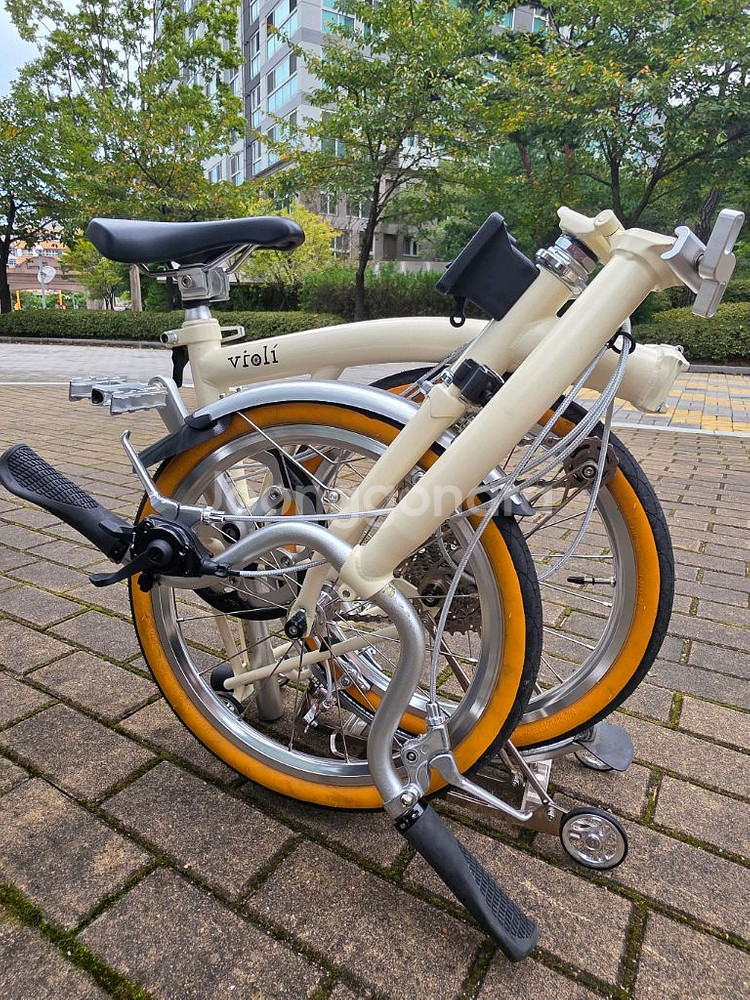 25년식 뉴올리(유사 브롬톤) 16인치 트라이폴드 자전거--3