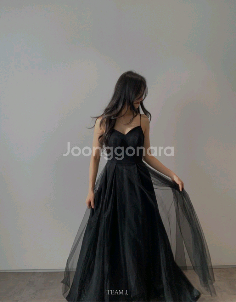 팀제이 나시블랙드레스 웨딩드레스 셀프웨딩촬영 xl사이즈--1
