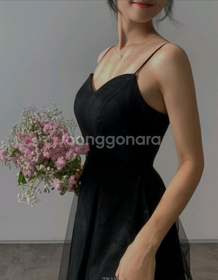 팀제이 나시블랙드레스 웨딩드레스 셀프웨딩촬영 xl사이즈--3