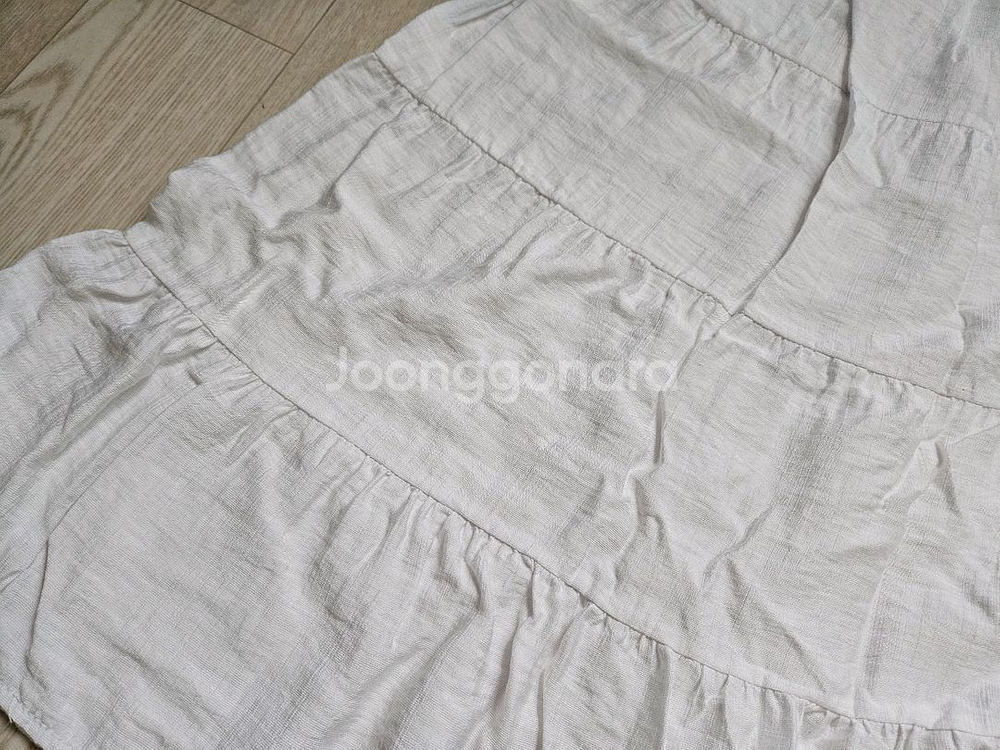 화이트 캉캉 롱스커트--2