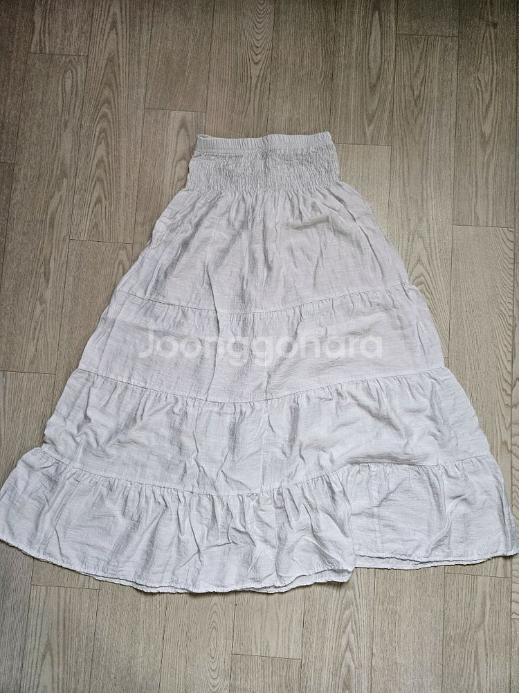 화이트 캉캉 롱스커트--0