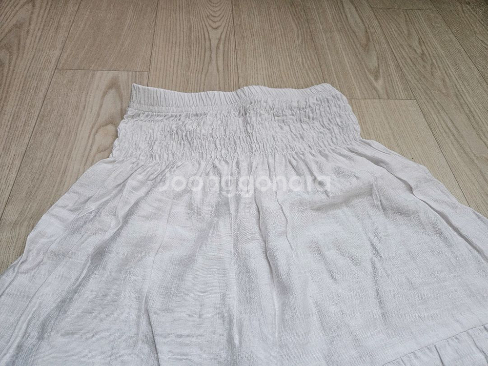 화이트 캉캉 롱스커트--1