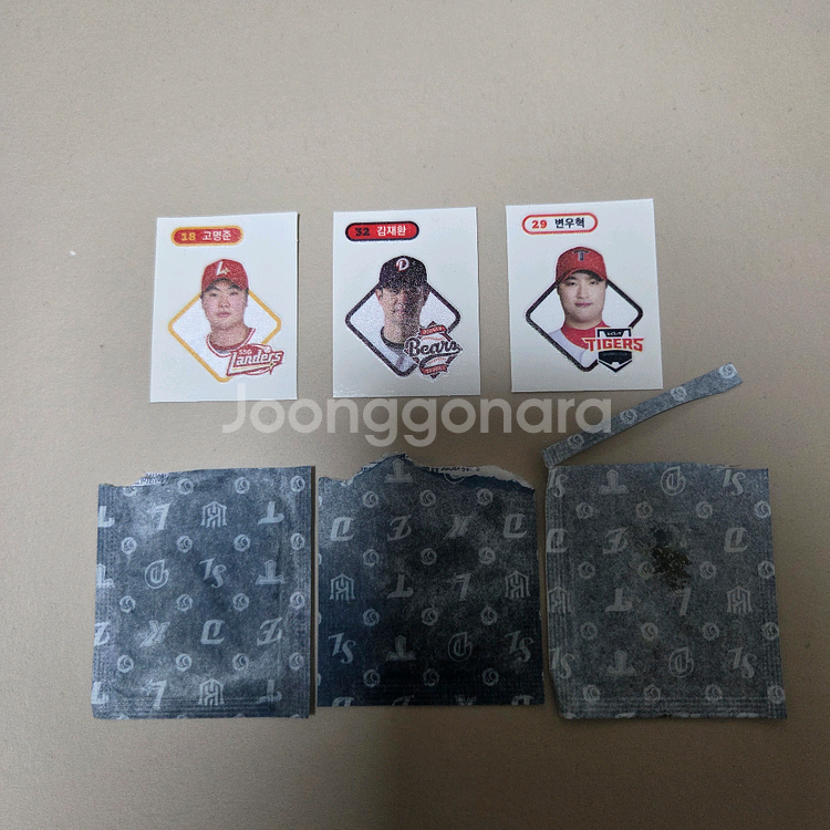 택포) 크보빵(kbo) 띠부띠부씰 3장--0