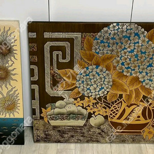 대전-목판액자 화병