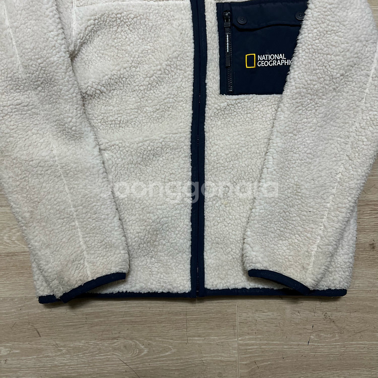 내셔널지오그래픽 남여공용 와펜 뽀글이 후리스 자켓 [아이보리] M/95--2