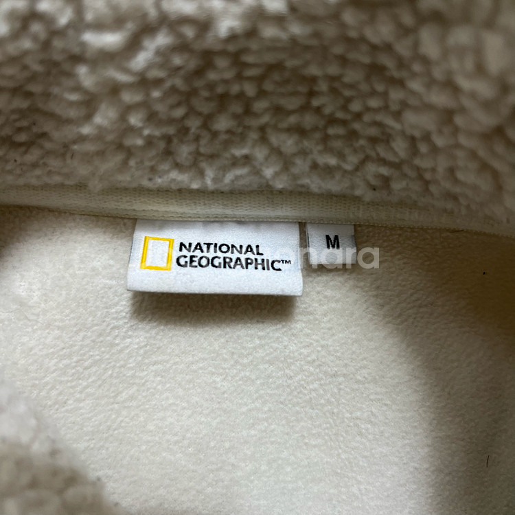 내셔널지오그래픽 남여공용 와펜 뽀글이 후리스 자켓 [아이보리] M/95--4