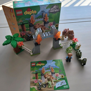 택착)레고 10939 듀플로 T.렉스와 트리케라톱스 공룡 탈출