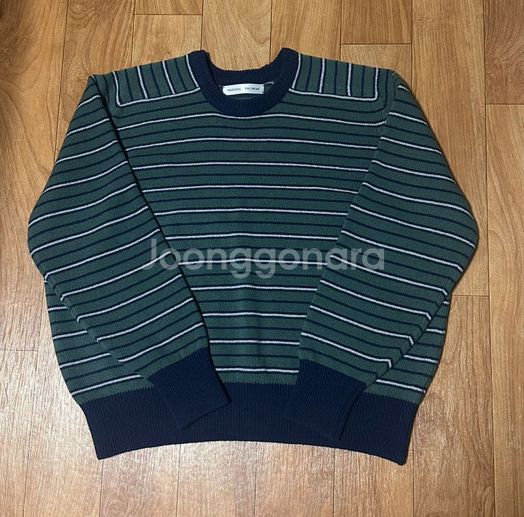 문달 pencil 스트라이프 니트 - 그린 / m--8