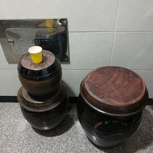 대 중 소 옹기항아리 3종 일괄