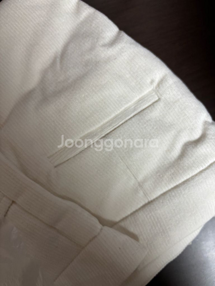 라비두 코듀로이 팬츠 화이트 미듐 새상품--6