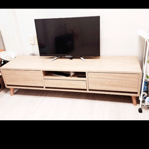 한샘 클랜트 원목 TV 거실장 뉴메이플