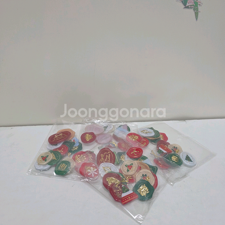 크리스마스 실링 스티커 씰 스탬프 카드 편지 다꾸 왁스--0