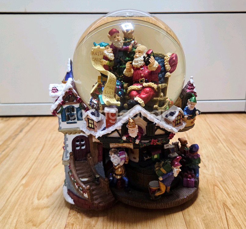 크리스마스 산타 오르골 스노우볼 인테리어 조명--0
