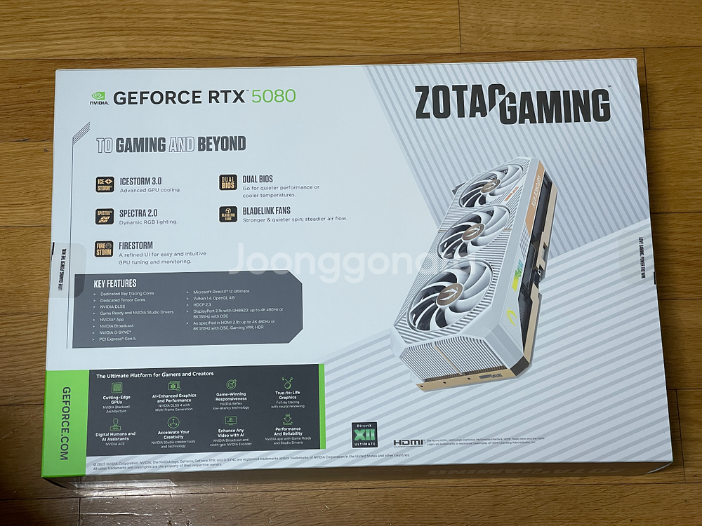 미개봉 새제품 ZOTAC 조텍 RTX 5080 RTX5080 SOLID OC White 화이트 그래픽카드--3