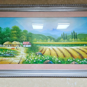시골 풍경 유화 대형 그림 액자