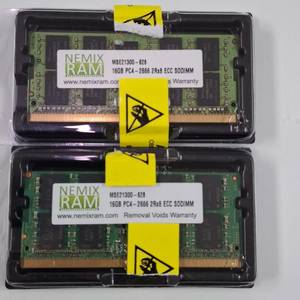 NEMIX RAM 16GB(1X16GB) DDR4 2666MHZ PC4-21300 2Rx8 1.2V CL19 2개 이미지