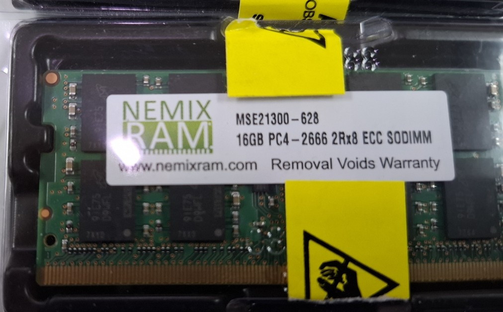 NEMIX RAM 16GB(1X16GB) DDR4 2666MHZ PC4-21300 2Rx8 1.2V CL19 2개 이미지