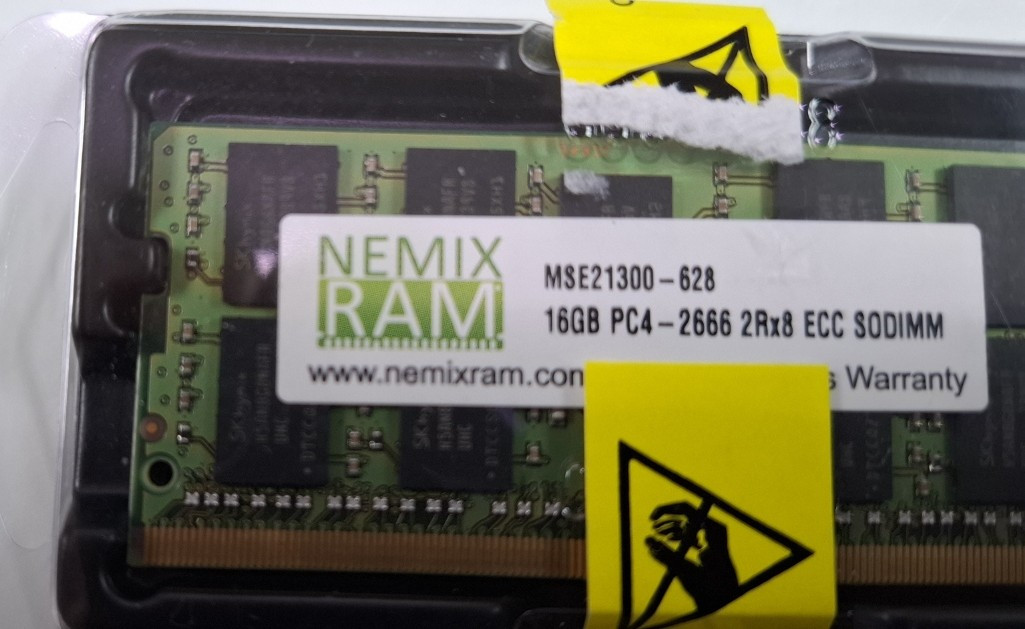 NEMIX RAM 16GB(1X16GB) DDR4 2666MHZ PC4-21300 2Rx8 1.2V CL19 2개 이미지