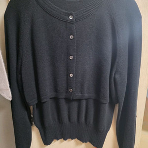 시슬리 레이어드 볼레로 니트