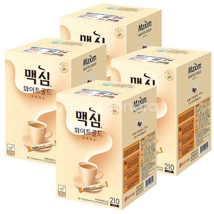 맥심 화이트골드 커피믹스 840개 210TX4박스--0