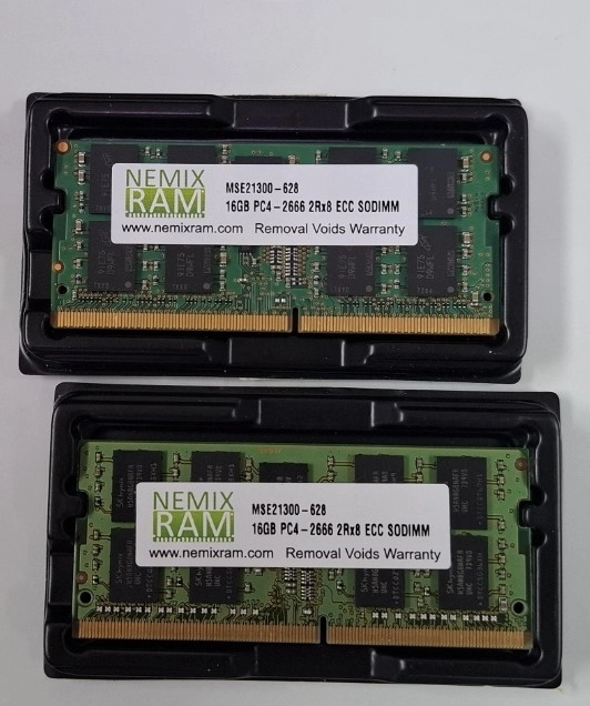 NEMIX RAM 16GB(1X16GB) DDR4 2666MHZ PC4-21300 2Rx8 1.2V CL19 2개 이미지