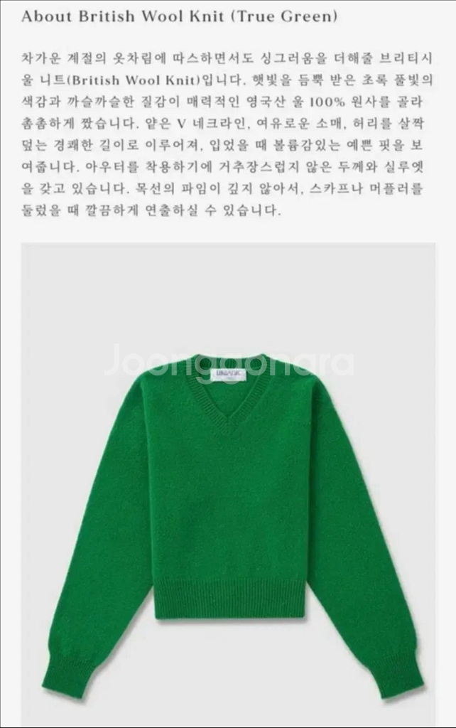 얼바닉30 브리티시 울 니트 - 그린--2