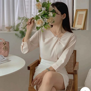 하이클래식 꼬임 블라우스 하객룩 새제품