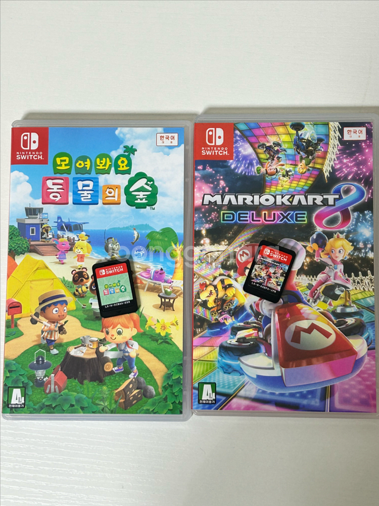 닌텐도 스위치 oled 화이트 풀박스+동숲, 마리오카트8 포함 판매--3