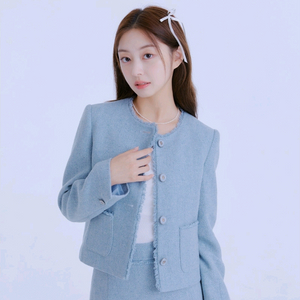 로엠 블루 트위드 자켓 m