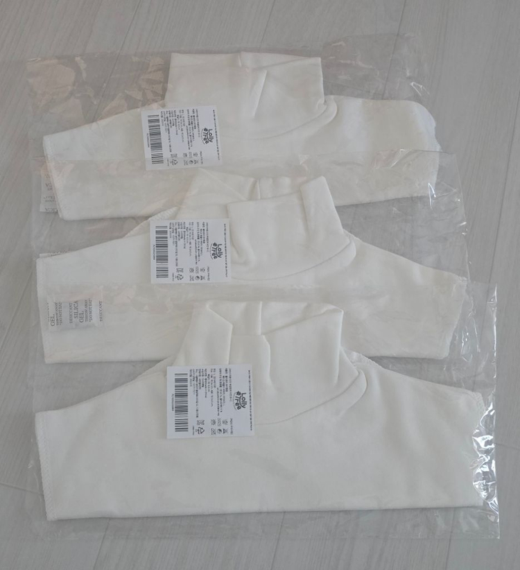 롤리폴리 유아 넥워머 화이트 L 3장 일괄--0