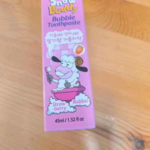 새상품 스노우버디 거품 어린이 치약 딸기 45ml 유아치약 아기치약 어린이집 유치원
