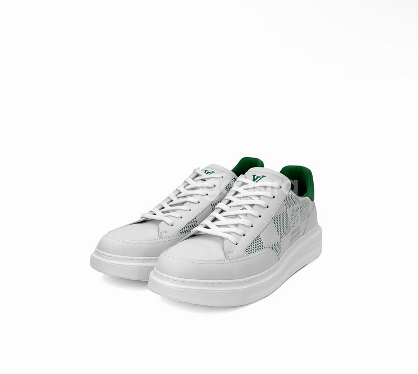 [9] 루이비통 남성 비버리 힐스 다미에 트레이너 스니커즈 화이트 그린--2