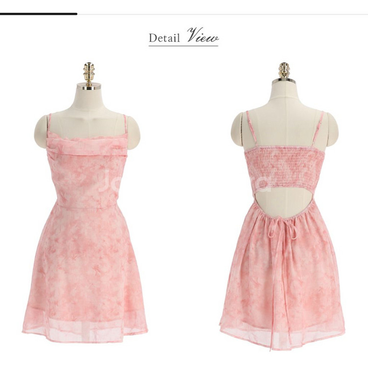 아뜨랑스 메이드 플라워 여름 나시 미니 원피스--4